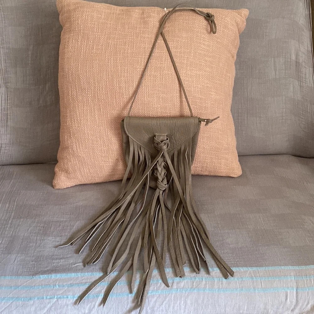 Village Tannery originally designed by Sevestet, leather fringe Bag. New York.